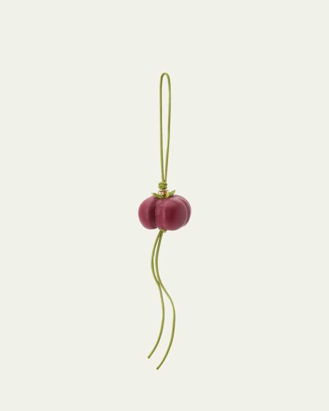 Tomato Bag Charm in Leather